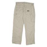 DICKIES Mens Cotton Blend Beige Regular Fit Straight Leg Trousers W34 L29