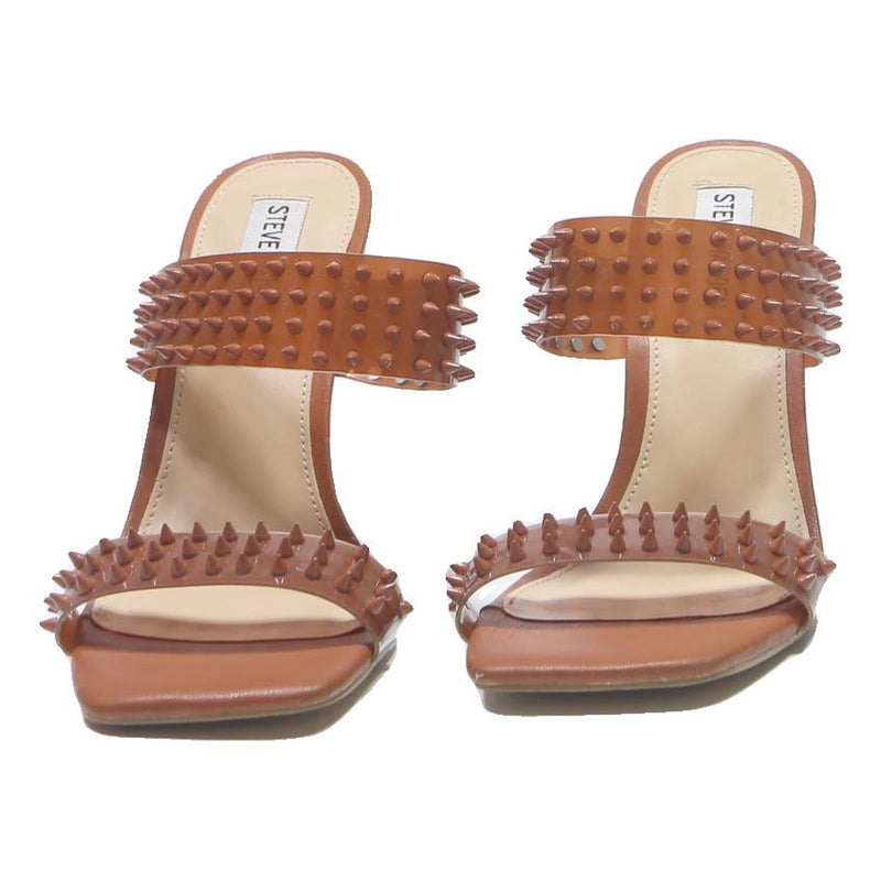 STEVE MADDEN Hendrix Womens Strappy Heels Brown Synthetic UK 5 Studded Elegant