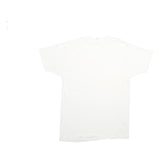 STAFFORD Mens White L Cotton T-Shirt V-Neck Short Sleeve Plain Casual