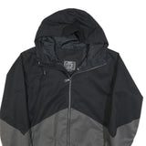 NIKE Mens Black & Grey Zip Hooded Polyester Blend Jacket S Storm-Fit