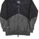 NIKE Mens Black & Grey Zip Hooded Polyester Blend Jacket S Storm-Fit