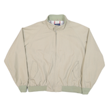 WOOLRICH Mens Beige Cotton Blend Harrington Jacket XL Plain Zip Casual Outerwear