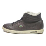 LACOSTE Straightset Mens Dark Brown Synthetic High Top Trainers UK 8 Casual