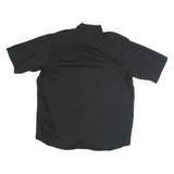 WRANGLER Mens Black Cotton Short Sleeve Shirt L Button Pocket Casual Summer