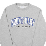 CHAMPION Mens Grey Mount Mary University Crew Neck S Cotton Blend Sweatshirt