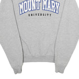 CHAMPION Mens Grey Mount Mary University Crew Neck S Cotton Blend Sweatshirt