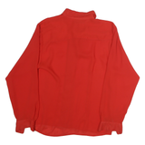 JOSEPHINE Womens Red Bow Tie Blouse Long Sleeve Button Neck M Elegant Top