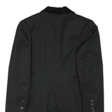 CLEMENTINE PASSION Womens Black Velvet Collar Jacket S Polyester Blend Button