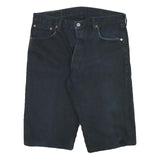 LEVI'S Mens Shorts Black Cotton Blend Casual L W32 Classic Fit Denim