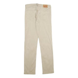LEVI'S Womens Beige Slim Slim Straight Trousers W26 L32 Cotton Blend Zip