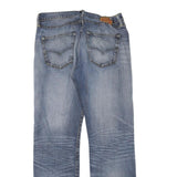 LEVI'S Mens Blue Regular Jeans Denim Medium W32 L30 Classic Button Closure