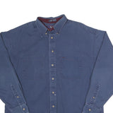 FARAH Mens Blue Casual Shirt L Button Down Collar Cotton Classic Fit