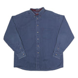 FARAH Mens Blue Casual Shirt L Button Down Collar Cotton Classic Fit