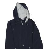 NAUTICA Mens Navy Blue Outdoor Zip Jacket M Polyester Blend Hooded Regular Fit