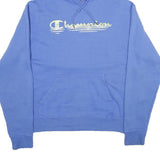 CHAMPION Mens Blue Hoodie M Cotton Blend Pullover Drawstring Hood Casual
