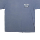 TEEJAYS Mens Blue Fear Not Graphic T-Shirt L Short Sleeve Crew Neck Cotton Blend