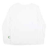 NIKE Mens White Just Do It Oregon Long Sleeve Crew Neck T-Shirt XL Cotton Blend