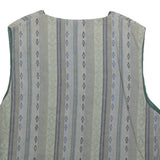 CACHET Mens Blue Green Grey Striped Cotton Blend Button Jacket M Casual Wear