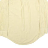 GOLDEN VEE Mens Cream Shirt M Classic Button Down Collar Cotton Blend