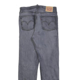 LEVI'S 501 Womens Jeans Blue Regular Straight Denim Medium W27 L28 Raw Hem