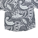 DEJAVU Mens Grey White Abstract Print Shirt XL Casual Cotton Blend Summer