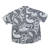 DEJAVU Mens Grey White Abstract Print Shirt XL Casual Cotton Blend Summer