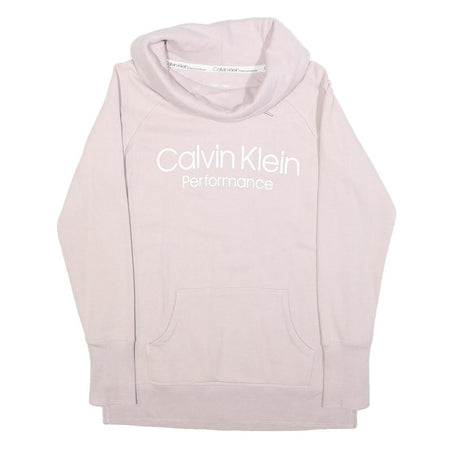 CALVIN KLEIN PERFORMANCE Womens Pink Crew Neck S Cotton Blend Sweatshirt