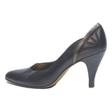 PETER KAISER Womens Elegant Leather Black Brown Court Heels UK 3.5 Stylish