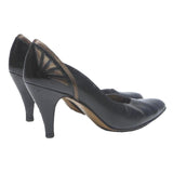 PETER KAISER Womens Elegant Leather Black Brown Court Heels UK 3.5 Stylish