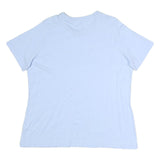 ADIDAS Mens Light Blue Cotton T-Shirt XL Short Sleeve Crew Neck Logo Print