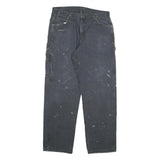 DICKIES Mens Regular Fit Straight Denim Jeans Black W34 L32 Workwear Utility
