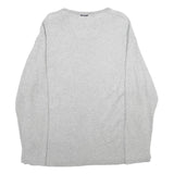 NAUTICA Mens Grey Plain Cotton Jumper Crew Neck Basic Knit M Casual Lightweight
