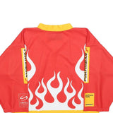 OCHSNER HOCKEY Boys Red & Yellow PostFinance Trophy Long Sleeve V-Neck Jersey L