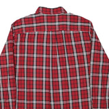 CHAPS Mens Red & Black Checked Shirt XL Classic Cotton Blend Casual Long Sleeve