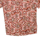 CHRISTIE&JILL Womens Rust Printed Top Short Sleeve Round Neck XL Relaxed Fit