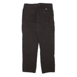 DICKIES Mens Regular Fit Black Cotton Blend Cargo Trousers W35 L31 Durable