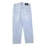 TOMMY HILFIGER Mens Jeans Light Blue Relaxed Straight Denim Rinse W32 L26 Button