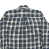 WOOLRICH Mens Blue & Green Check Shirt XL Cotton Blend Classic Button-Down