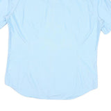 TOMMY HILFIGER Mens Blue Short Sleeve Shirt L Casual Cotton Blend Summer