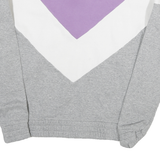 FILA Mens Purple & White & Grey Sweatshirt Half Zip S Colour Block Cotton Blend