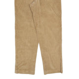 LL BEAN Mens Cotton Beige Regular Straight Trousers W34 L32 Classic Comfort