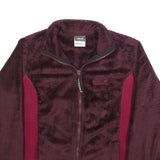 JACK WOLFSKIN Womens Maroon & Burgundy Zip Jacket UK 10 Polyester Fleece Outdoor