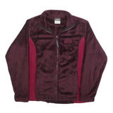 JACK WOLFSKIN Womens Maroon & Burgundy Zip Jacket UK 10 Polyester Fleece Outdoor
