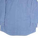 VAN HEUSEN Mens Blue Cotton Denim Shirt M Button Pocket Long Sleeve Comfortable