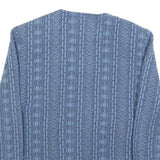 CHARMANT Womens Blue Cotton Blend Button Jacket UK 14 Textured Pattern Stylish