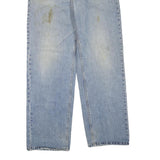 DICKIES Mens Jeans Blue Regular Straight Denim Medium W36 L32 Cotton Blend Zip