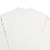 CHAMPION Womens White XS Crew Neck Sweatshirt Cotton Logo Print Cropped