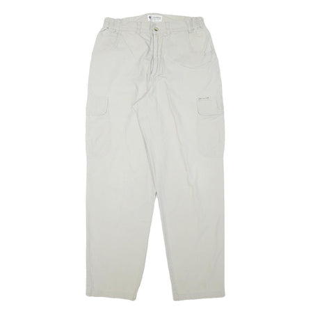 COLUMBIA Mens Relaxed Beige Cargo Zip Trousers W29 L30 Cotton Blend Casual
