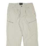 KILLTEC Mens Relaxed Beige Polyester Blend Zip Trousers W34 L28 Outdoor Casual