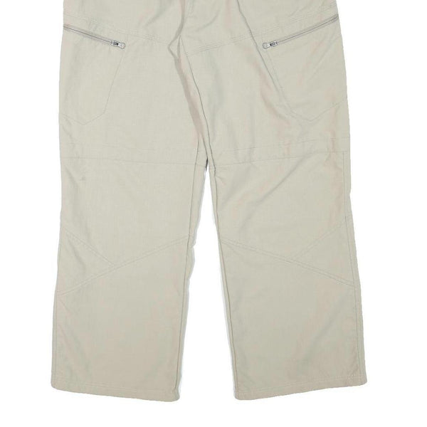KILLTEC Mens Relaxed Beige Polyester Blend Zip Trousers W34 L28 Outdoor Casual